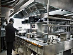 sparkling clean kitchen for hygiene and food preperation